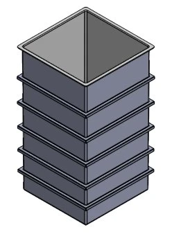 2001 Litre Open Top GRP Water Tank