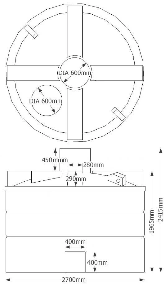 10,000 Litre Underground Potable Water Tank 4 10,000 Litre Underground Potable Water Tank - Image 2