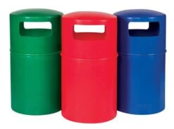 Hooded Litter Bin With Lid And Plastic Liner