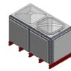 2843 Litre GRP Sectional Water Tank, Totally Internally Flanged (TIF)