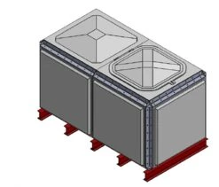 2843 Litre GRP Sectional Water Tank, Totally Internally Flanged (TIF)