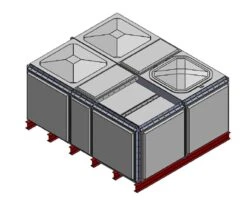 6552 Litre GRP Sectional Water Tank, Totally Internally Flanged (TIF) Divided