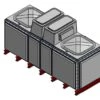 4165 Litre GRP 3x1x1 Sectional Water Tank, Totally Internally Flanged, Divided, AB Airgap 1 4165 Litre GRP 3x1x1 Sectional Water Tank, Totally Internally Flanged, Divided, AB Airgap -Fraestiche Shop 46087 22296