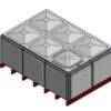 7788 Litre GRP Sectional Water Tank, Totally Internally Flanged (TIF) -Fraestiche Shop 46088 22298