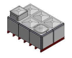 7788 Litre GRP Sectional Water Tank, Totally Internally Flanged, AB Airgap (TIF)