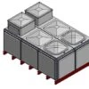 7788 Litre GRP Sectional Water Tank, Totally Internally Flanged, Divided, AB Airgap -Fraestiche Shop 46091 22304
