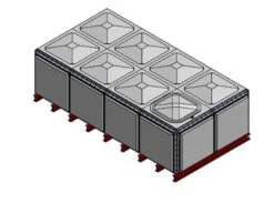 10260 Litre GRP Sectional Water Tank, Totally Internally Flanged (TIF)