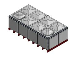 10260 Litre GRP Sectional Water Tank, Totally Internally Flanged (TIF) Divided