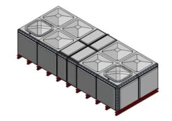 12733 Litre GRP Sectional Water Tank, Totally Internally Flanged (TIF) Divided