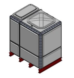 3130 Litre GRP Sectional Water Tank, Totally Internally Flanged (TIF) Divided