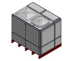 5853 Litre GRP Sectional Water Tank, Totally Internally Flanged (TIF)