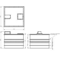 6001 Litre Type AB Air Gap GRP Water Tank - Two Piece Insulated, Cat 5 -Fraestiche Shop 4615 8144
