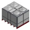9400 Litre GRP Sectional Water Tank, Totally Internally Flanged (TIF) Divided -Fraestiche Shop 46168 22436