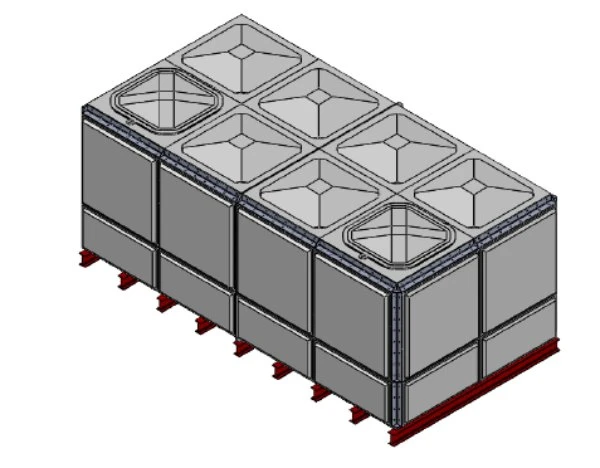 14722 Litre GRP Sectional Water Tank, Totally Internally Flanged (TIF) Divided 3 14722 Litre GRP Sectional Water Tank, Totally Internally Flanged (TIF) Divided