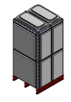 2843 Litre GRP Sectional Water Tank, Totally Internally Flanged (TIF) Divided