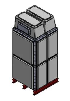 2843 Litre GRP Sectional 1x1x2 Water Tank, Totally Internally Flanged, Divided, AB Airgap