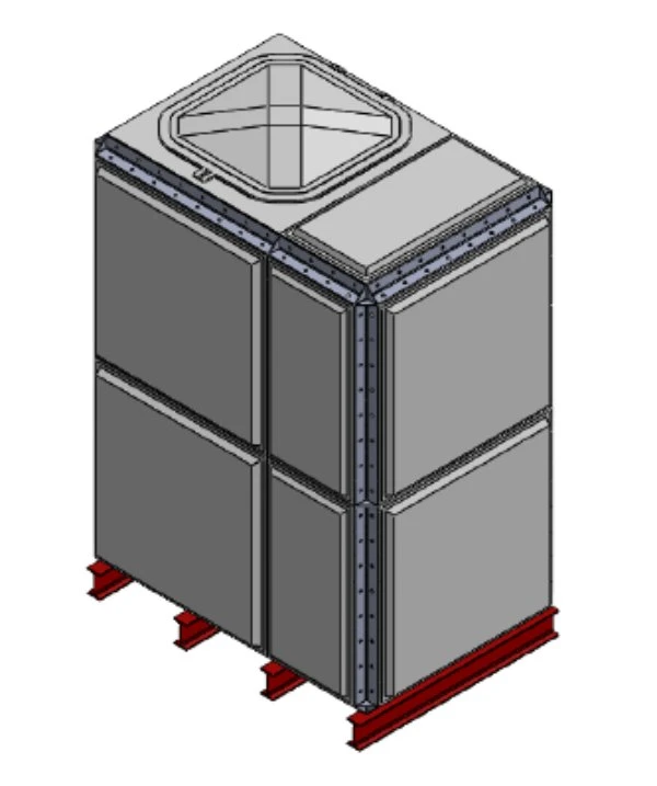 4079 Litre GRP Sectional Water Tank, 1.5x1x2 Totally Internally Flanged (TIF) 3 4079 Litre GRP Sectional Water Tank, 1.5x1x2 Totally Internally Flanged (TIF)