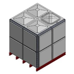 9938 Litre GRP Sectional Water Tank, Totally Internally Flanged (TIF)