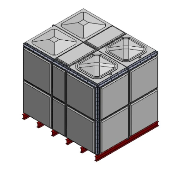 12249 Litre GRP Sectional Water Tank, Totally Internally Flanged (TIF) Divided 3 12249 Litre GRP Sectional Water Tank, Totally Internally Flanged (TIF) Divided