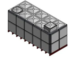 23805 Litre GRP Sectional Water Tank, Totally Internally Flanged, AB Airgap (TIF)