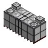 23805 Litre GRP Sectional 5x2x2 Water Tank, Totally Internally Flanged, Divided, AB Airgap