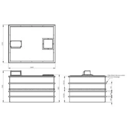 7500 Litre Type AB Air Gap GRP Water Tank - Two Piece Insulated, Cat 5 -Fraestiche Shop 4658 8345
