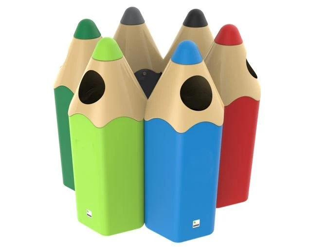 Novelty Pencil Shaped Bins - 70L 3 Novelty Pencil Shaped Bins - 70L