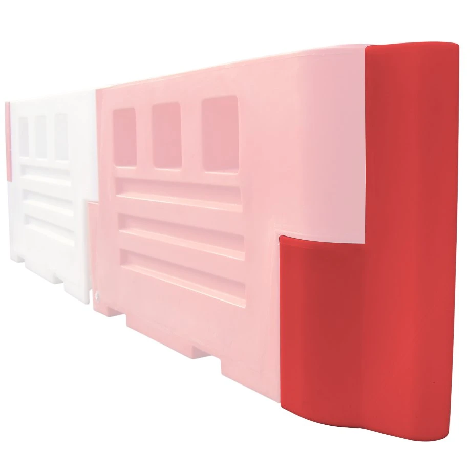 Pack (2) Heavy Duty Road Barrier End Stops - Red And White 4 Pack (2) Heavy Duty Road Barrier End Stops - Red And White - Image 2