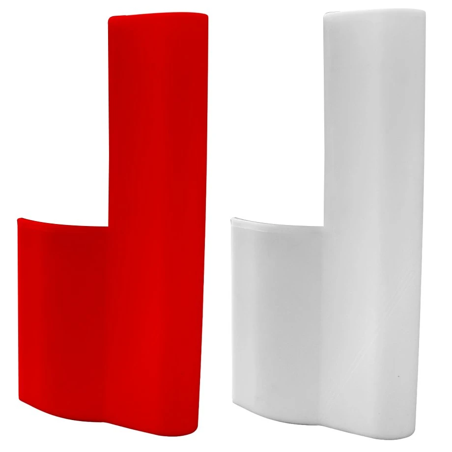 Pack (2) Heavy Duty Road Barrier End Stops - Red And White 3 Pack (2) Heavy Duty Road Barrier End Stops - Red And White