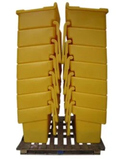 Excelsior 200 Litre Plastic Grit Bin, Yellow -Fraestiche Shop 5520 20645